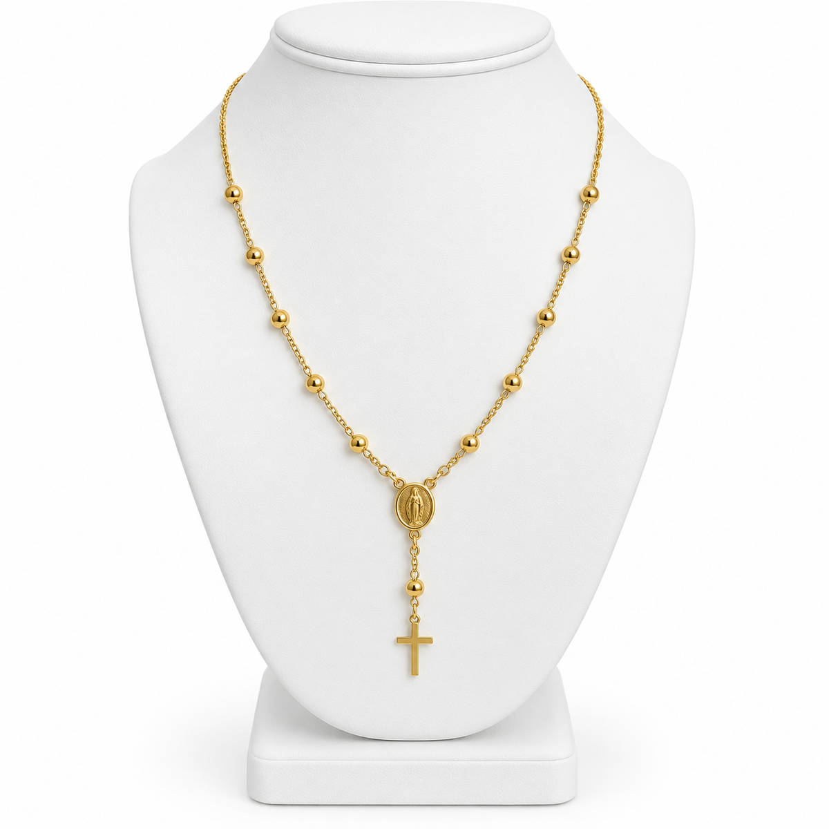 Gold Rosary Necklace 0 | Onix Accessories