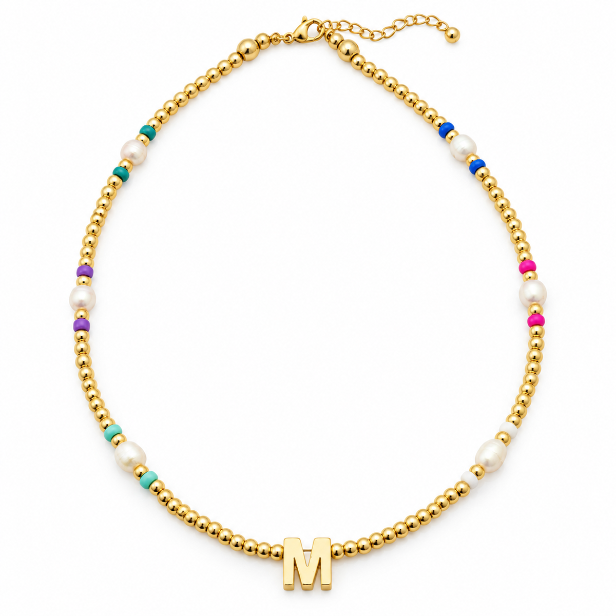 Color Pop Initial Necklace | Onix Accessories
