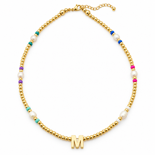 Color Pop Initial Necklace | Onix Accessories