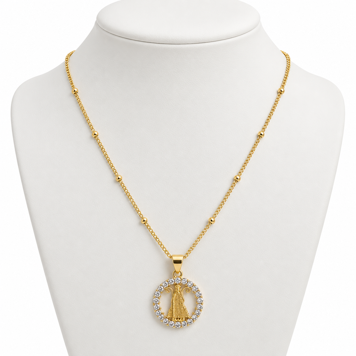 Divina_Pastora_Cubic_Zirconia_Necklace | Onix Accessories