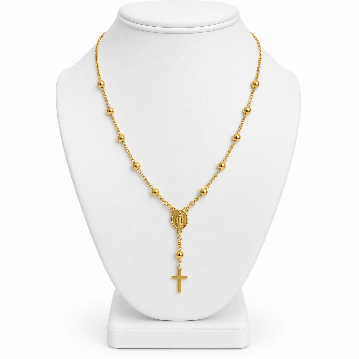 Gold Rosary Necklace 0 | Onix Accessories