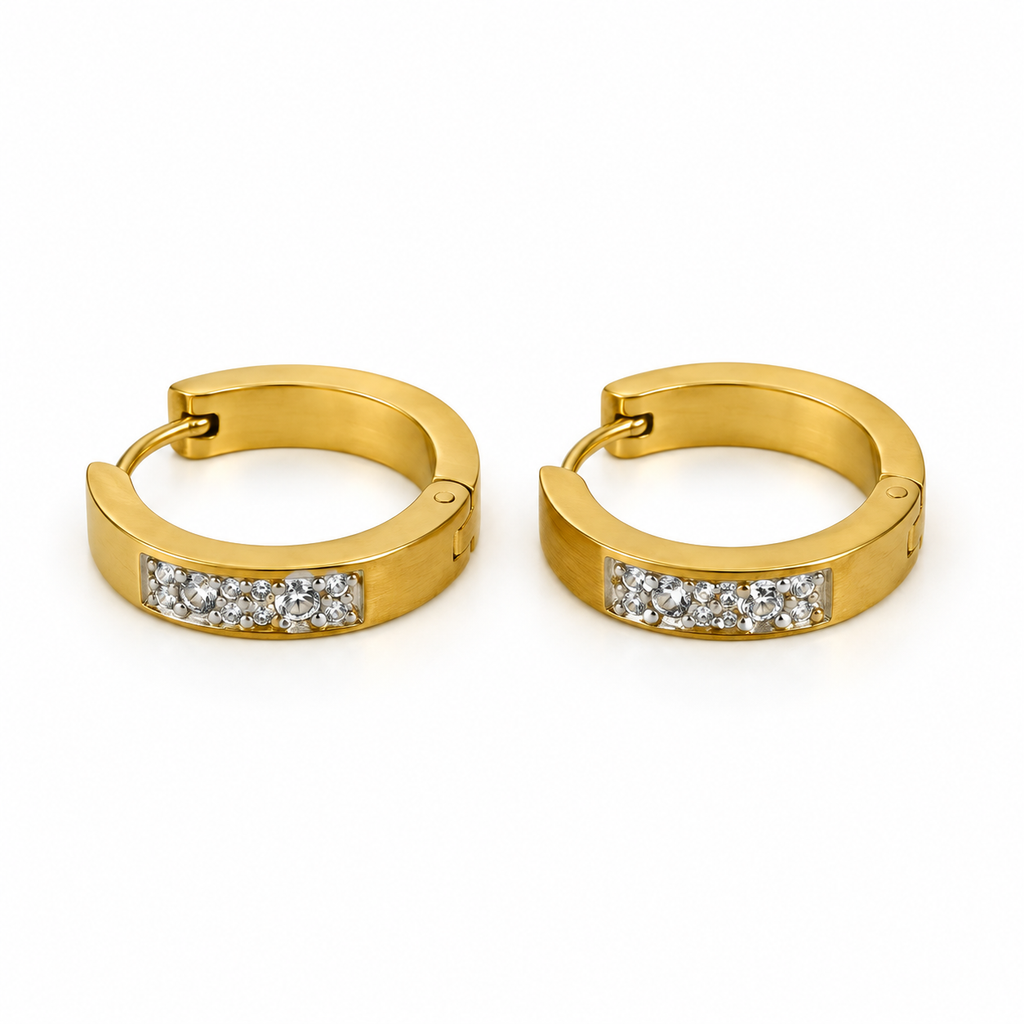 Gold Spark Hoops 0 | Onix Accessories