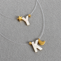Invisible Mother-of-Pearl Initial Necklace 1 | Onix Accessories