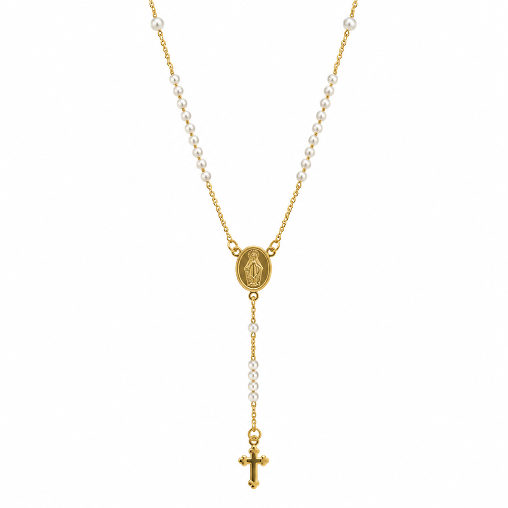 Mini Pearl of Faith Rosary Necklace | Onix Accessories