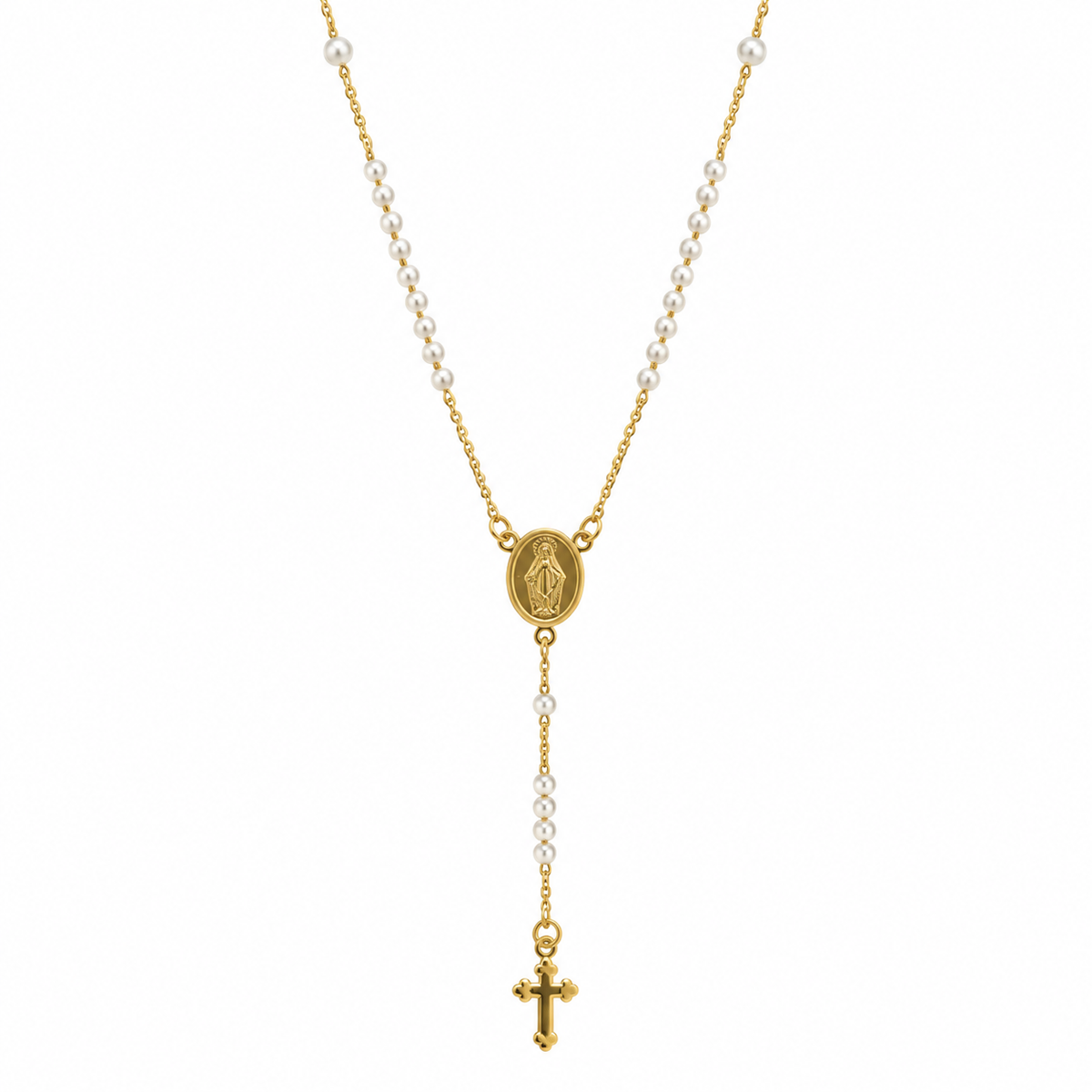 Mini Pearl of Faith Rosary Necklace | Onix Accessories