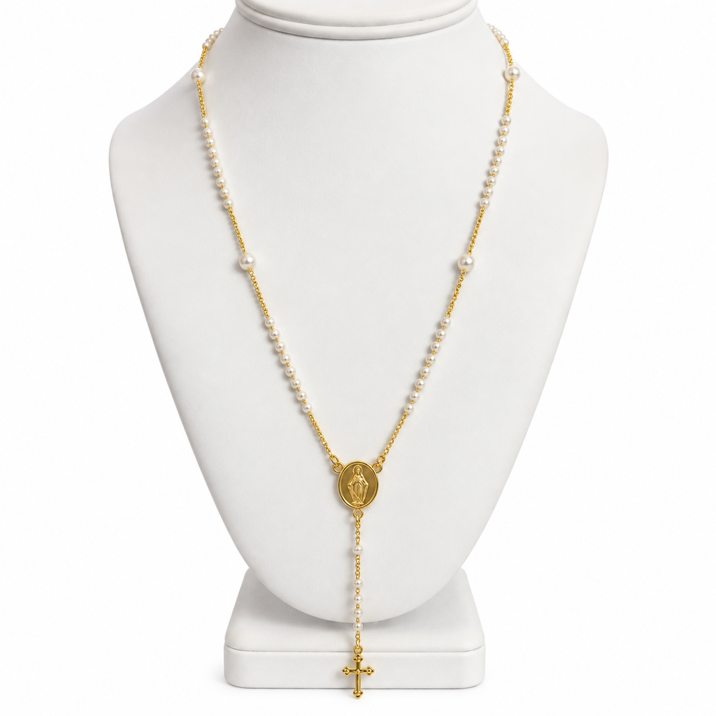 Mini_Pearl_of_Faith_Rosary_Necklace_0 | Onix Accessories