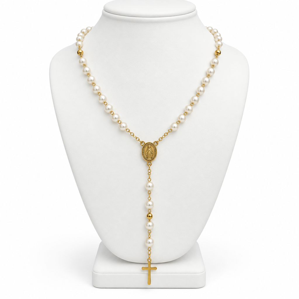 Pearl of Faith Rosary Necklace | Onix Accessories