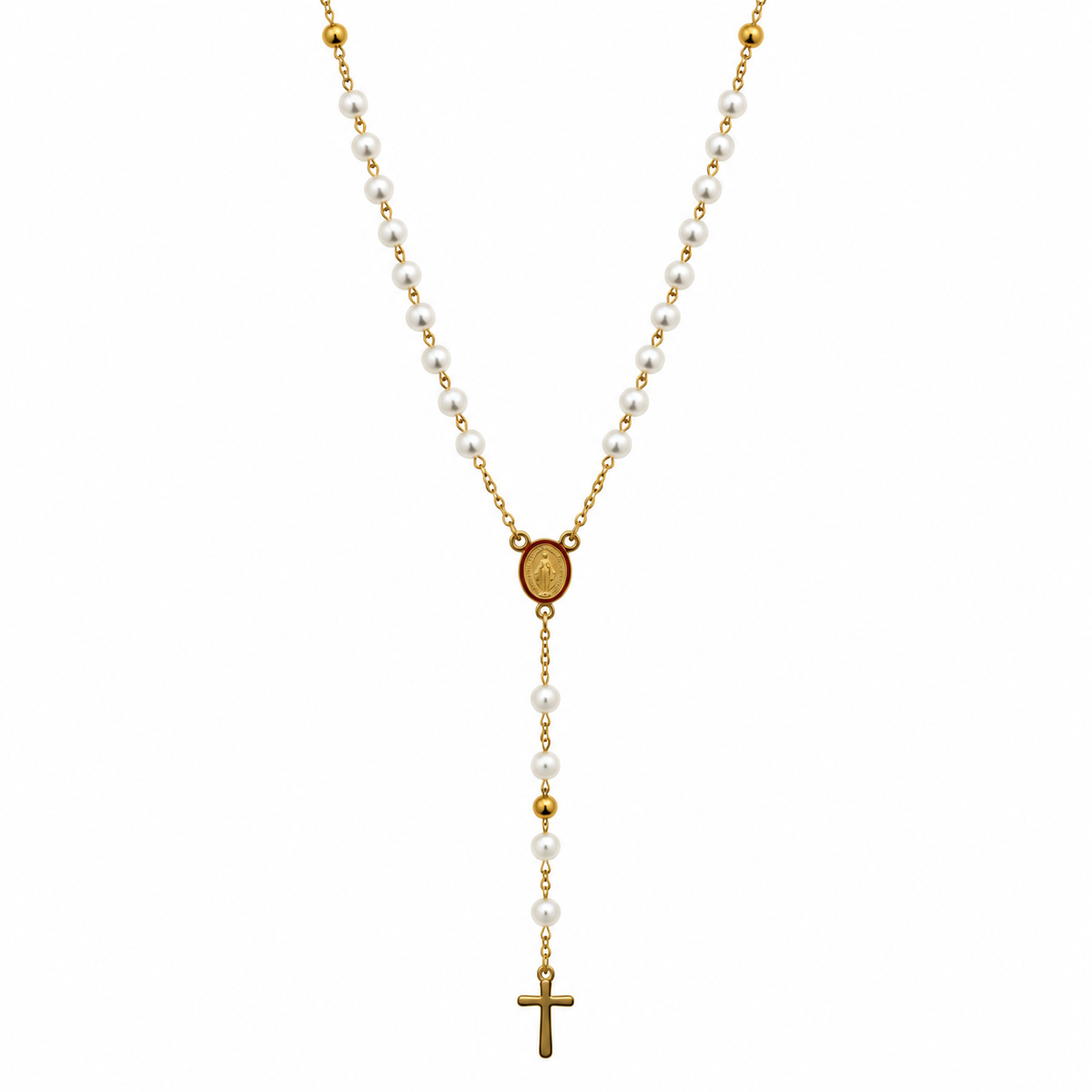 Pearl of Faith Rosary Necklace 0 | Onix Accessories