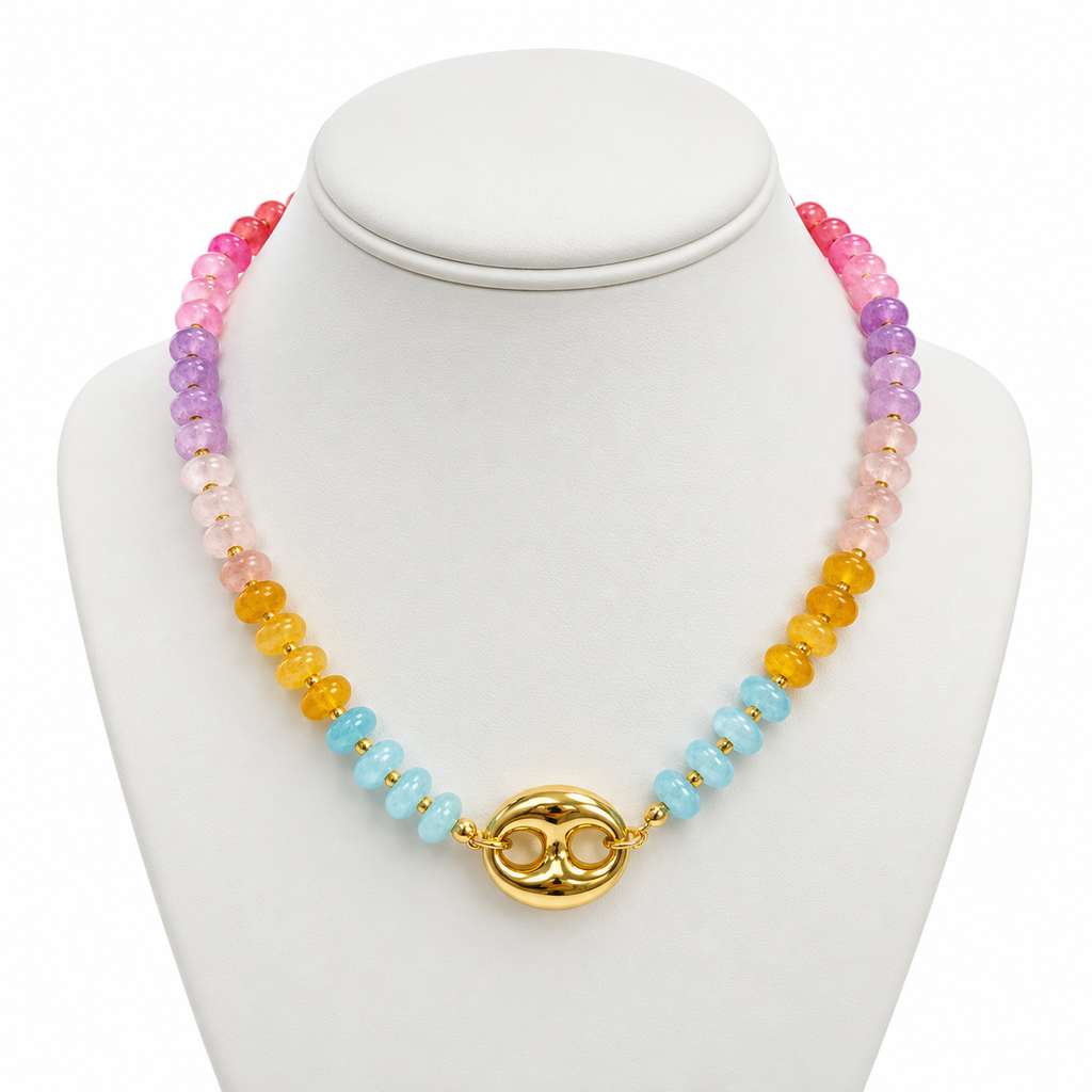 Rainbow Stone Necklace 0 | Onix Accessories