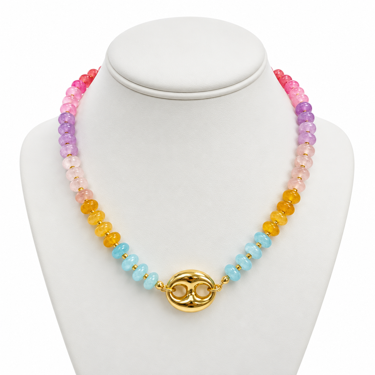 Rainbow Stone Necklace 0 | Onix Accessories