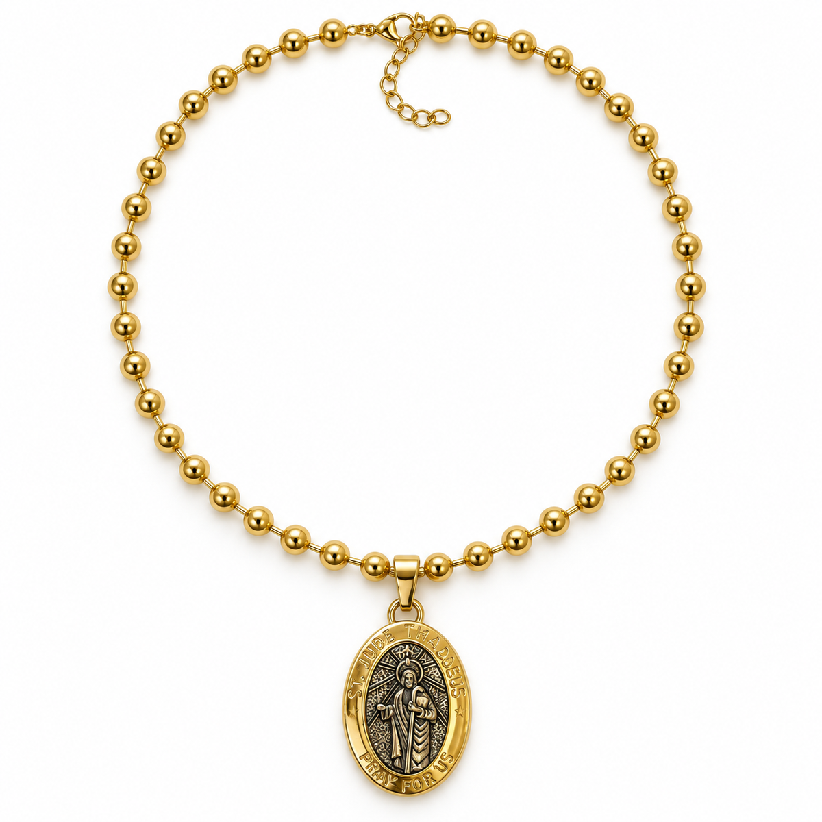 Saint Jude Thaddeus Medallion Necklace 1 | Onix Accessories
