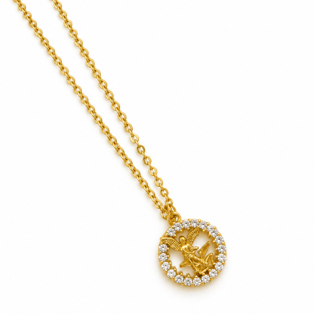 Saint Michael the Archangel Cubic Zirconia Necklace | Onix Accessories