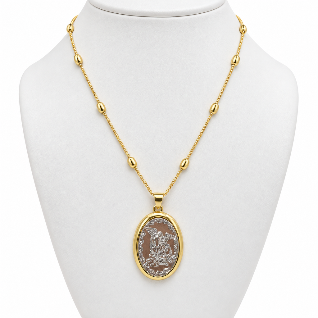 Saint_Michael_the_Archangel_Medal_Necklace_1 | Onix Accessories