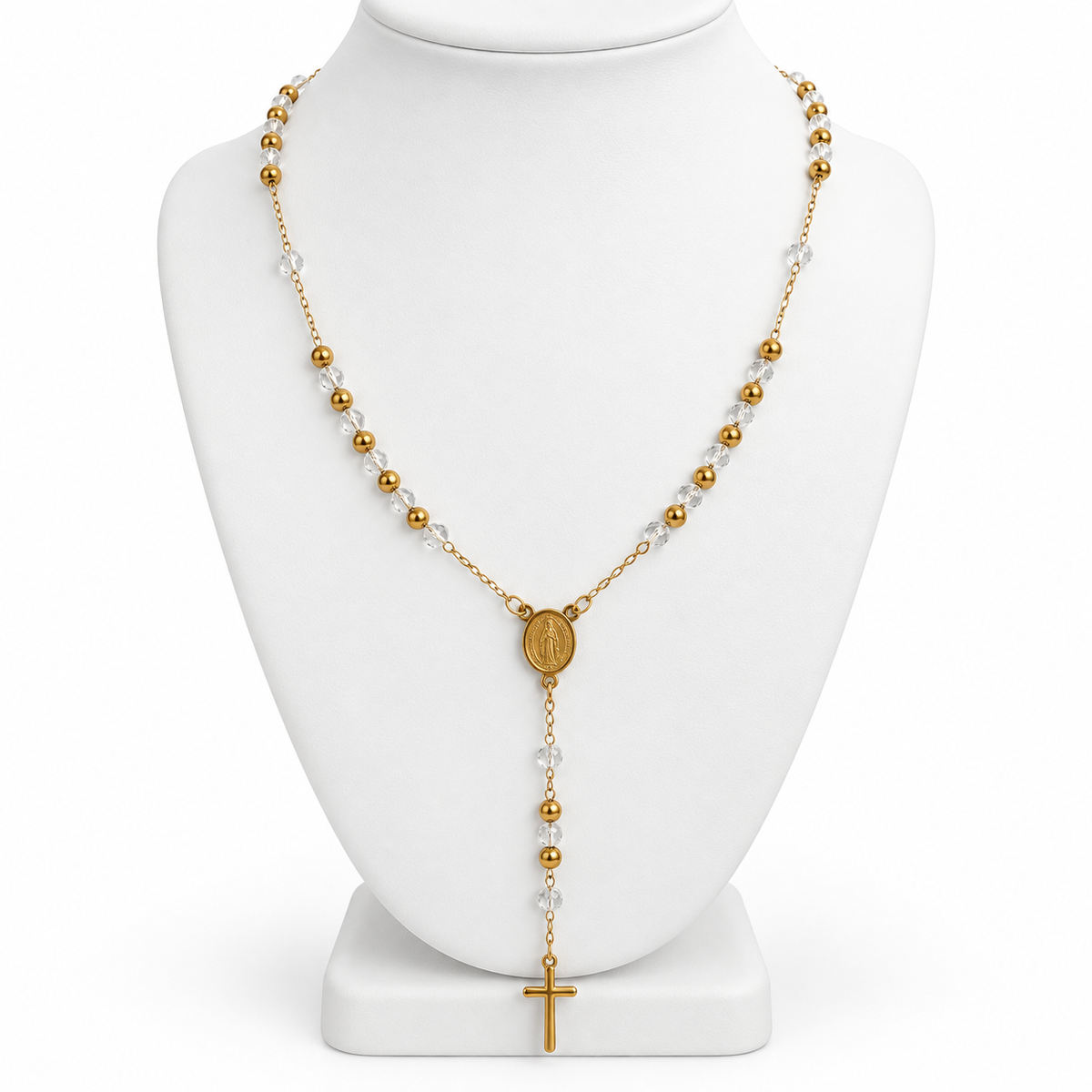 Soleil Crystal Rosary Necklace | Onix Accessories