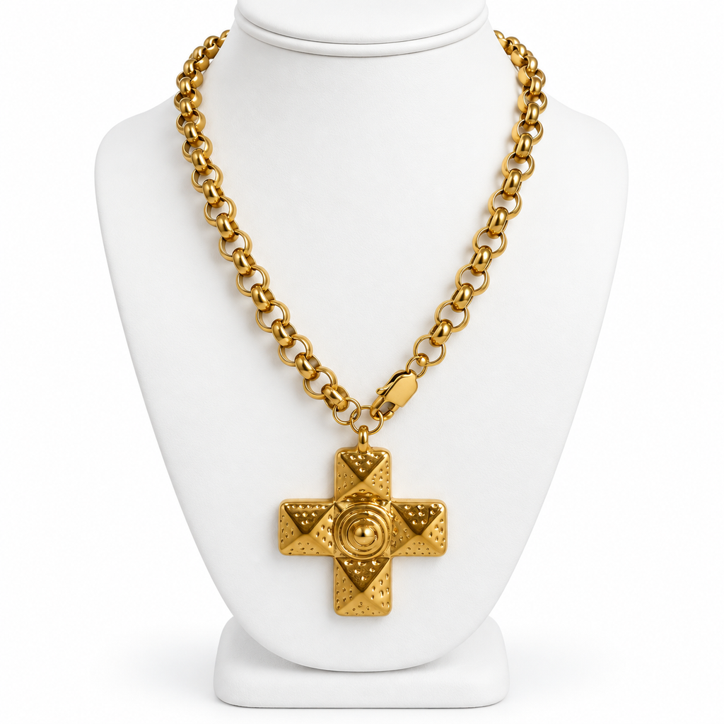 Soleil Gold Cross Necklace 0 | Onix Accessories